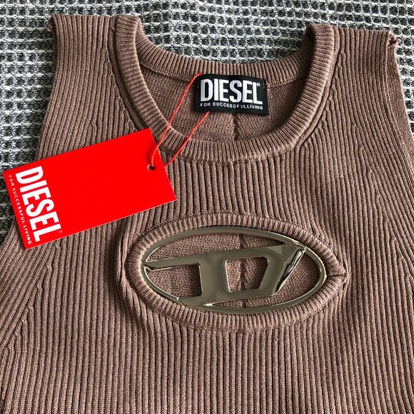 Diesel Ribknit viscose- lend tank top - Picture 5 of 5